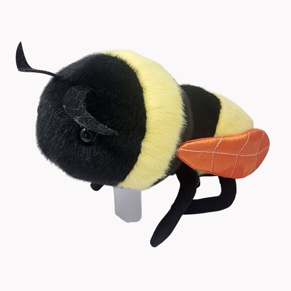 Large 11" Plush Bumble Bee Toy Stuffed Animal Orange Wings Black Eyes - Picture 1 of 5